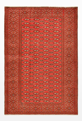 Turkaman Rug - 186 x 125 cm - red