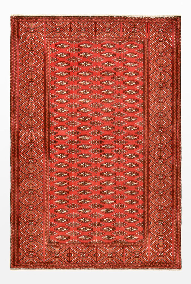 Turkaman Rug - 186 x 125 cm - red