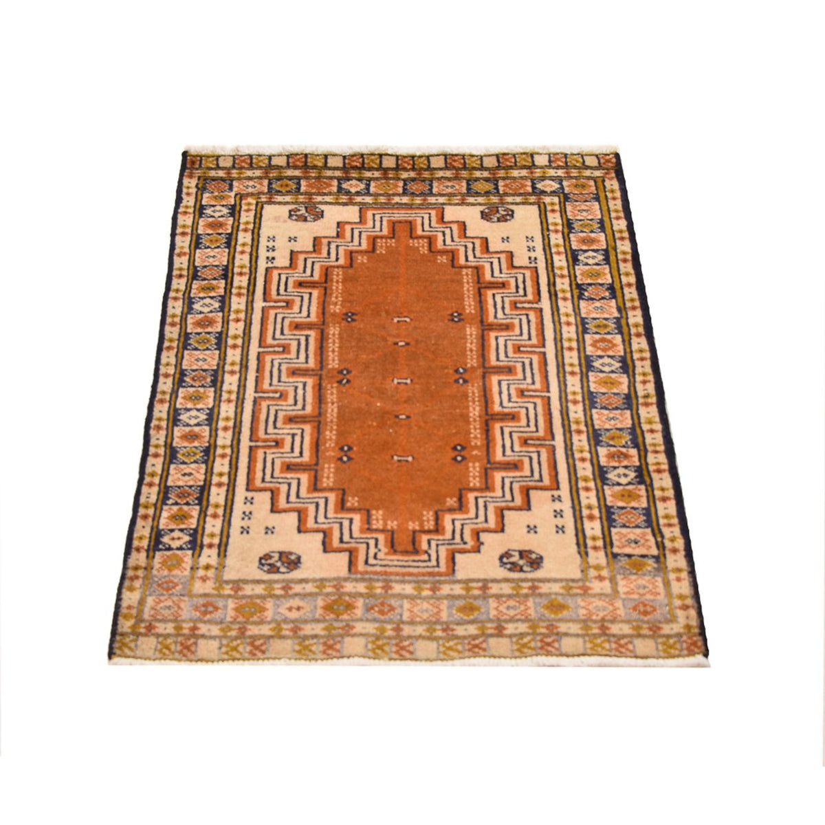 Turkaman Rug - 86 x 56 cm - multicolored