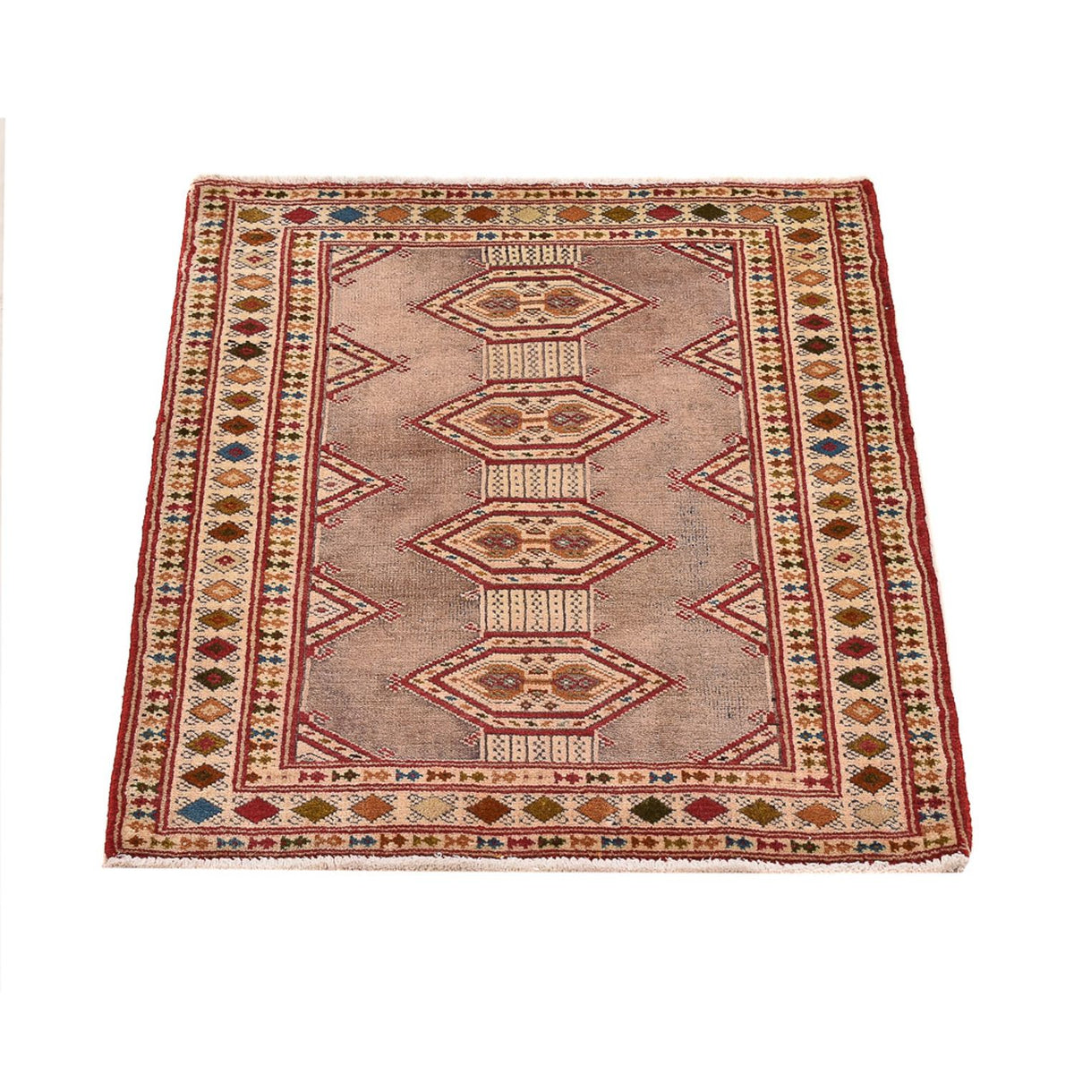 Turkaman Rug - 79 x 64 cm - rose