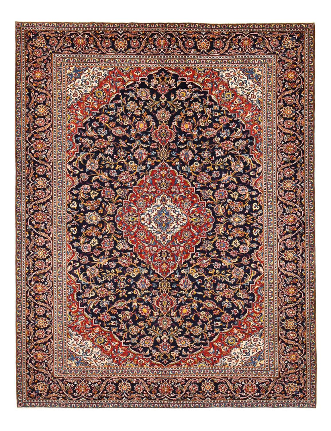 Perser Rug - Keshan - 381 x 292 cm - dark blue