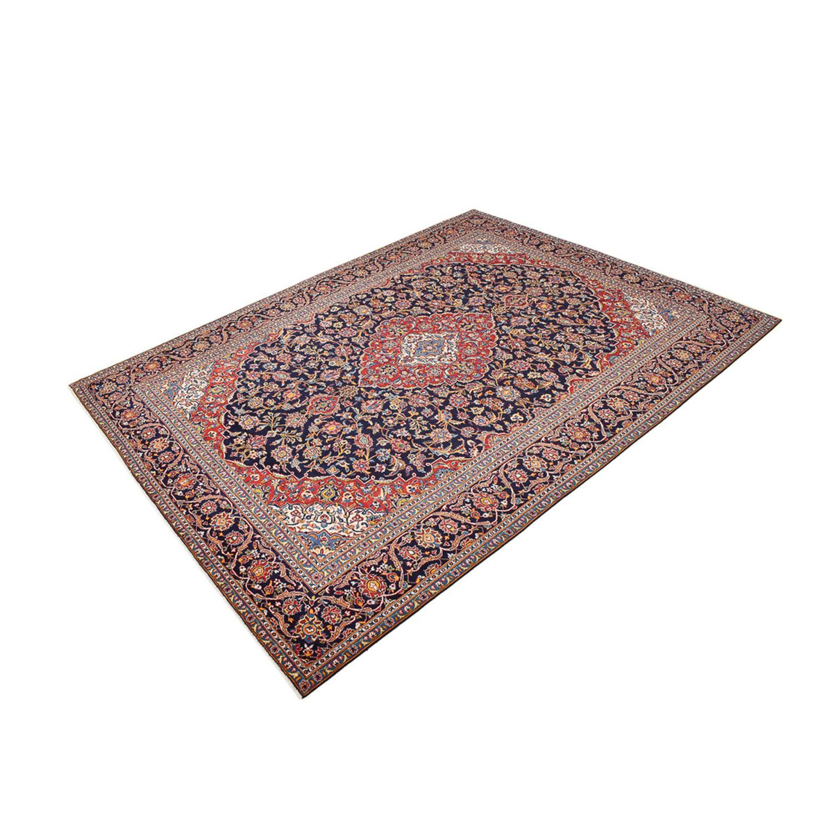 Perser Rug - Keshan - 381 x 292 cm - dark blue