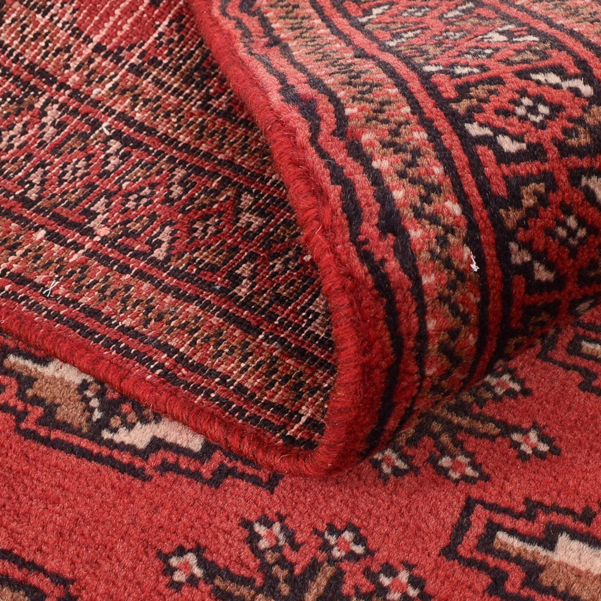 Runner Turkaman Rug - 285 x 77 cm - red