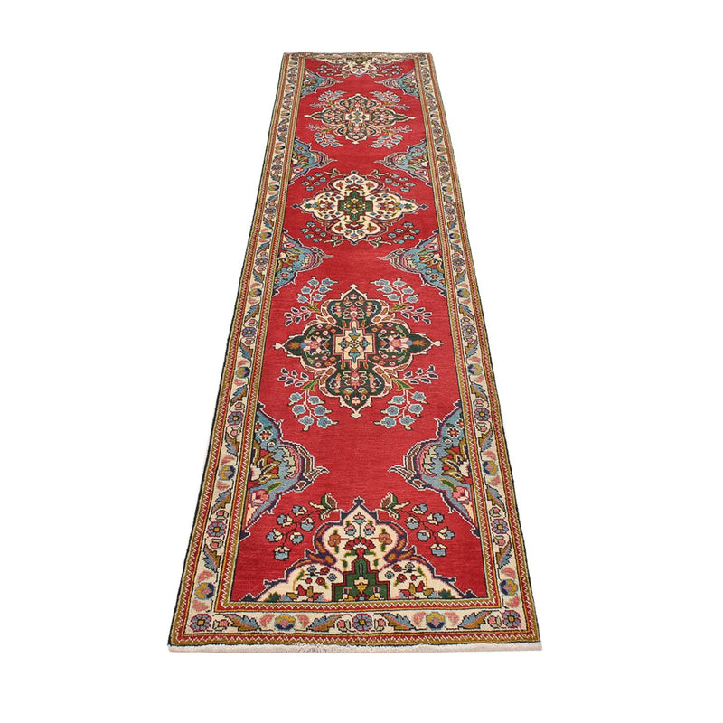 Läufer Perser - Täbriz - 343 x 80 cm - rot