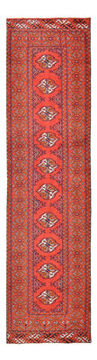 Runner Turkaman Rug - 277 x 75 cm - red