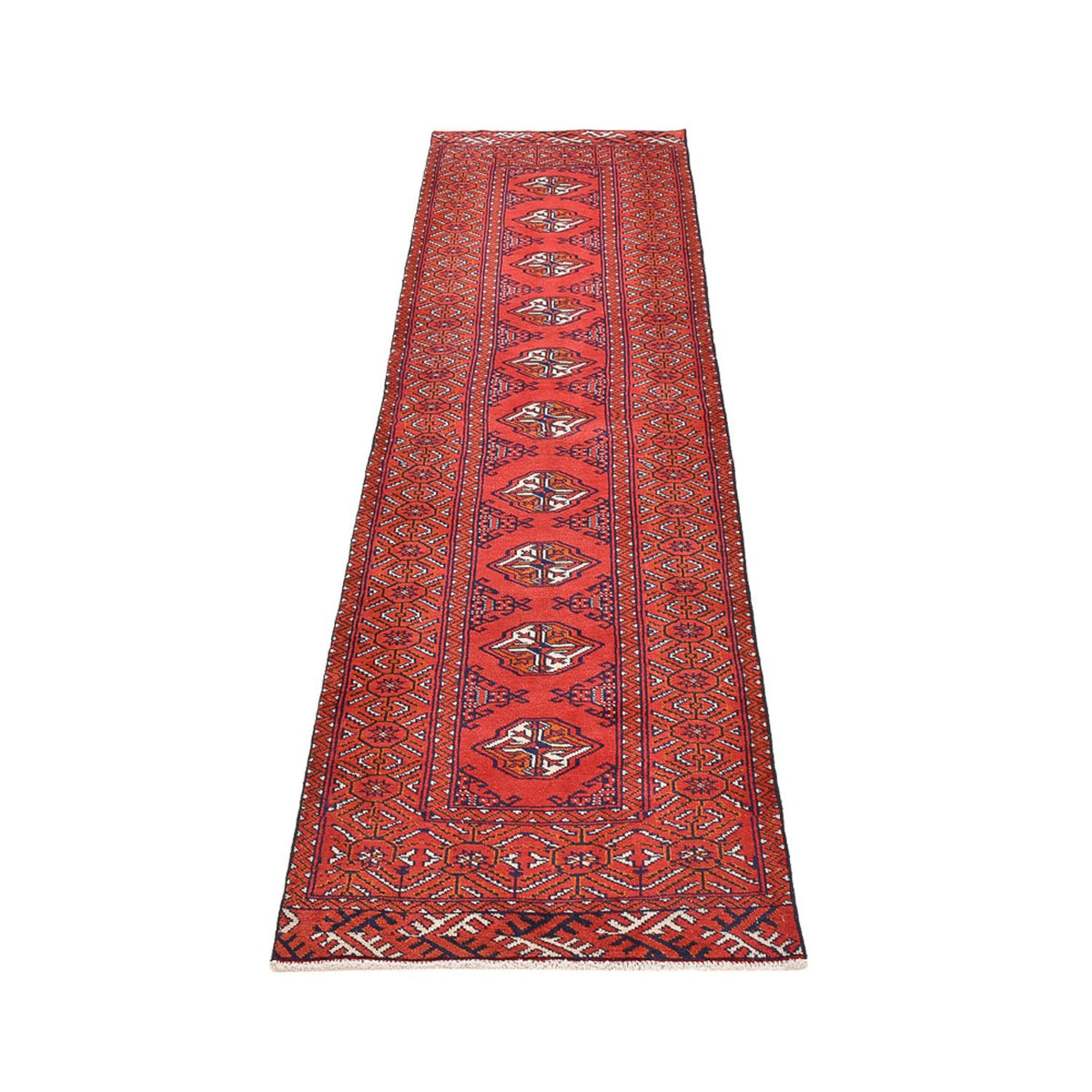 Runner Turkaman Rug - 277 x 75 cm - red