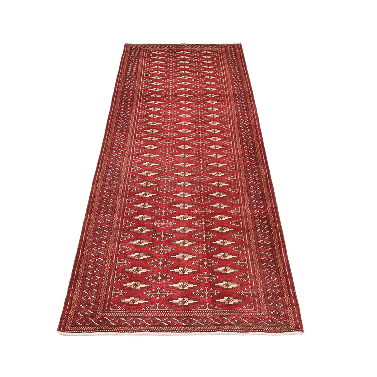 Runner Turkaman Rug - 274 x 96 cm - red
