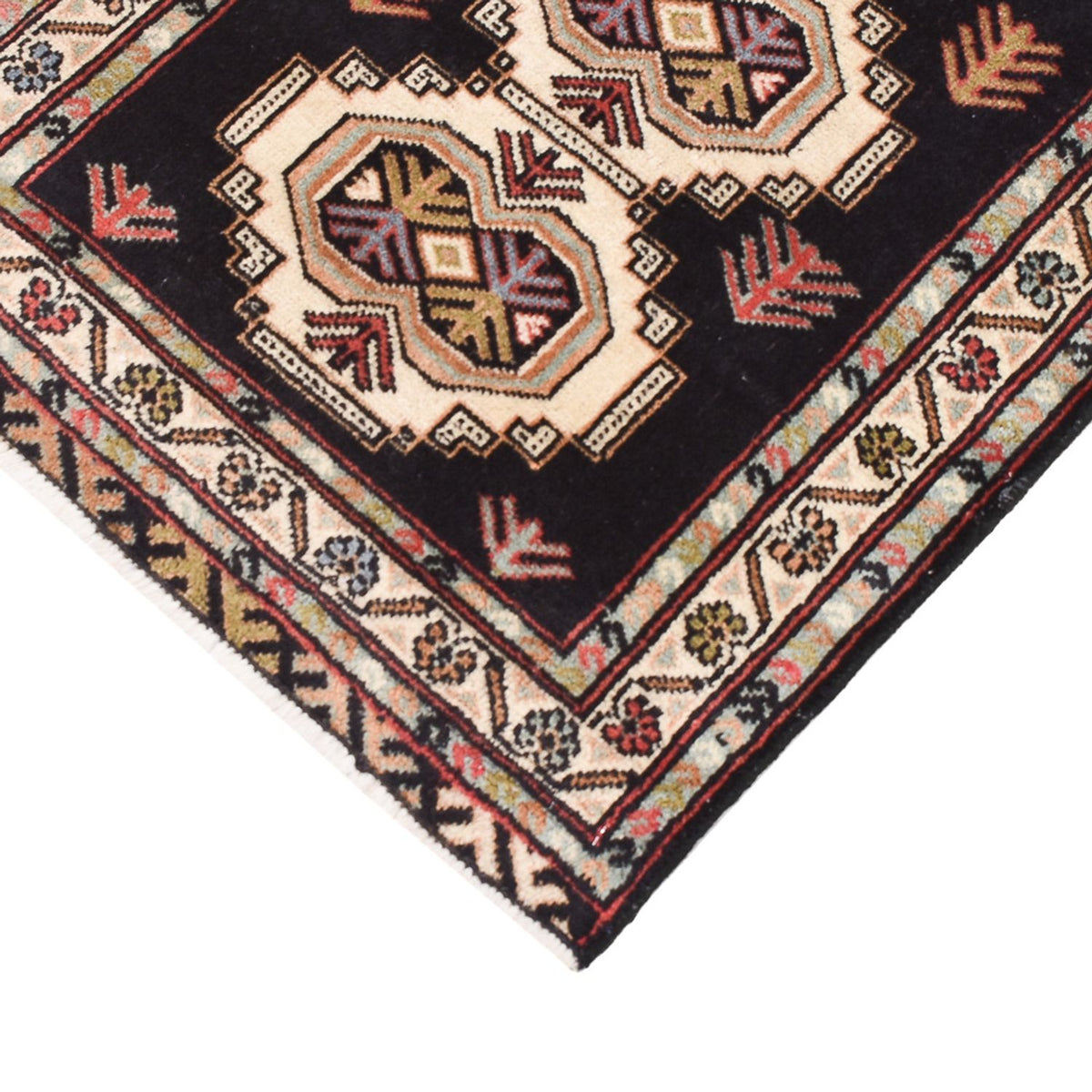 Runner Turkaman Rug - 187 x 63 cm - dark blue