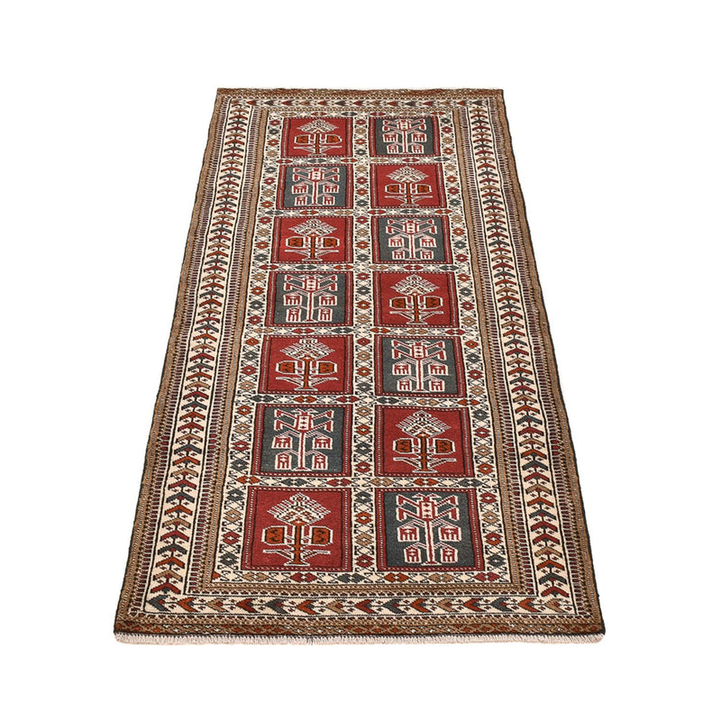 Runner Turkaman Rug - 186 x 76 cm - multicolored