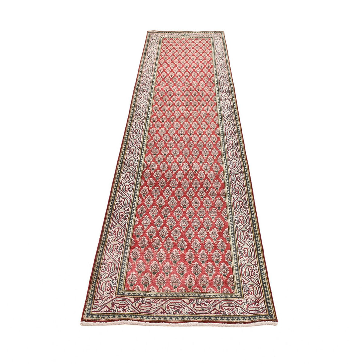 Runner Perser Rug - Tabriz - 340 x 83 cm - red