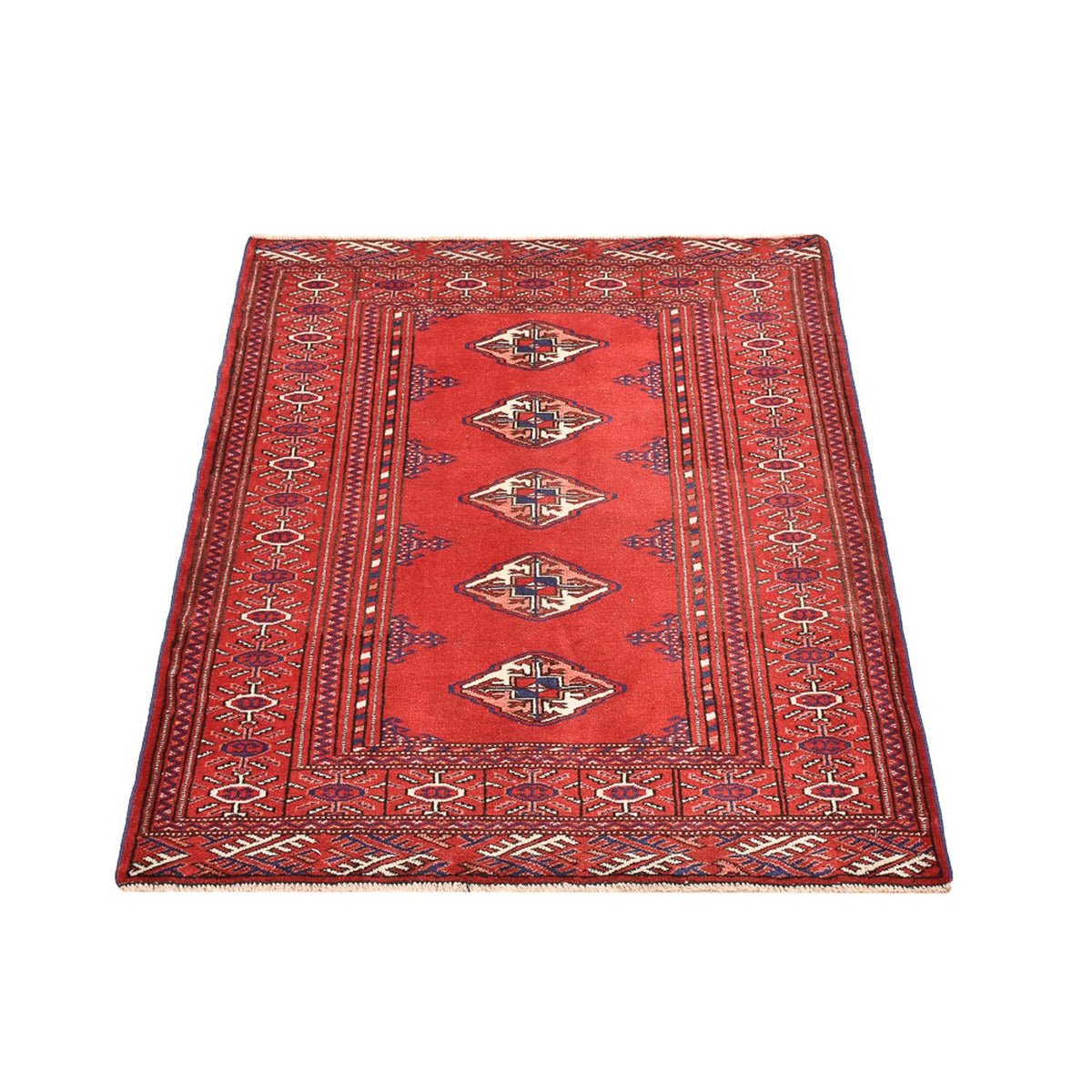 Turkaman Rug - 115 x 87 cm - red