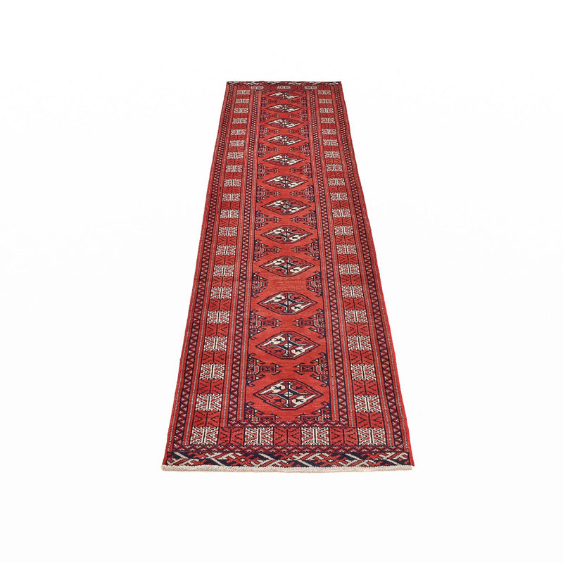 Runner Turkaman Rug - 291 x 73 cm - red