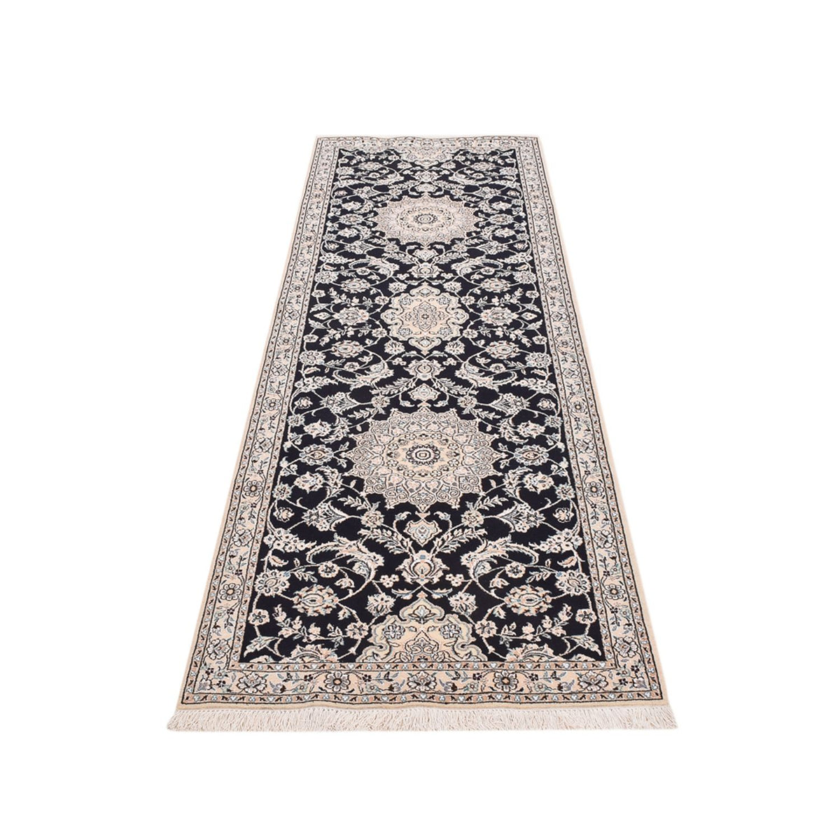 Runner Perser Rug - Nain - Royal - 275 x 90 cm - dark blue
