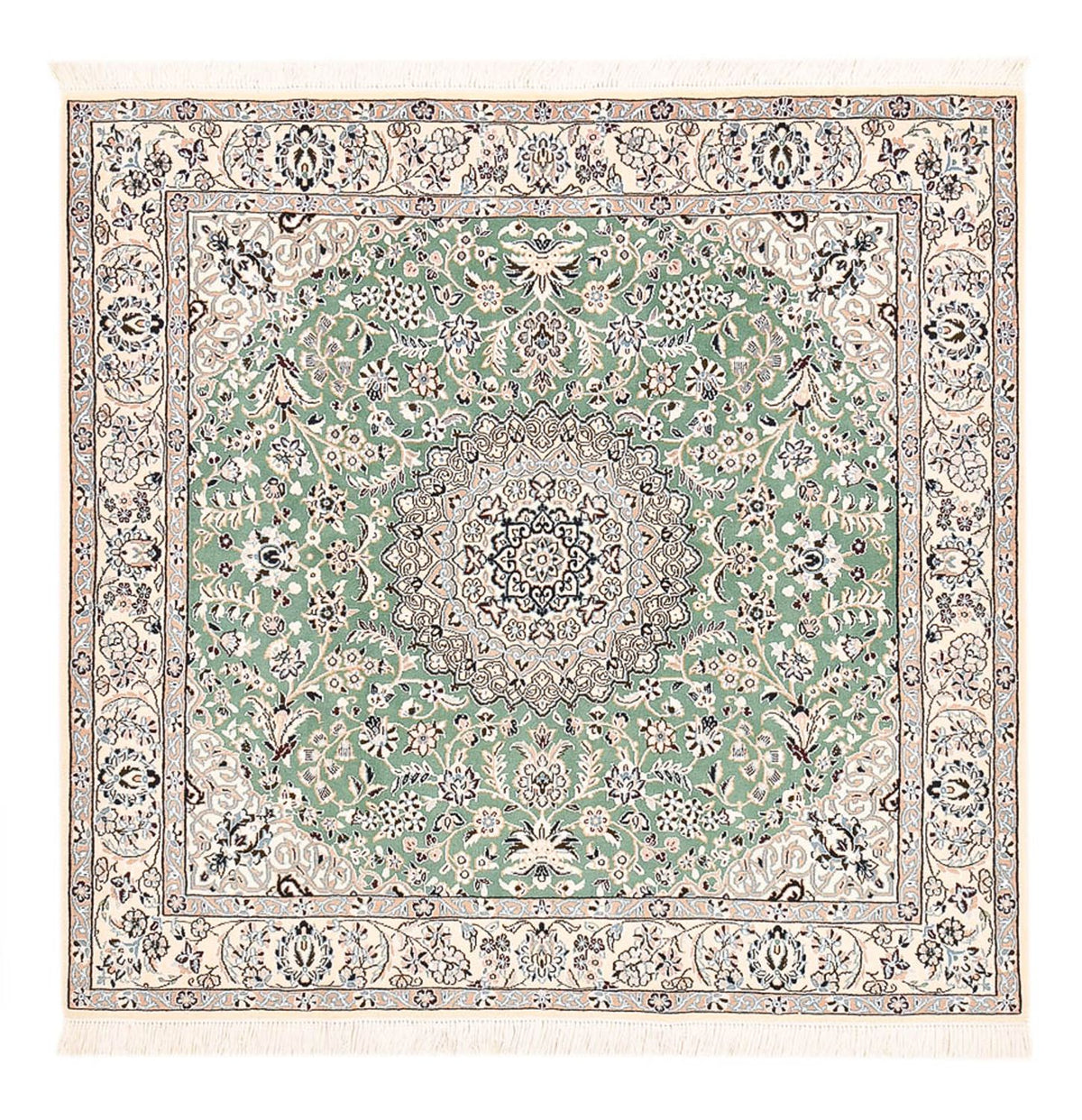 Perser Rug - Nain - Royal square  - 152 x 149 cm - light green