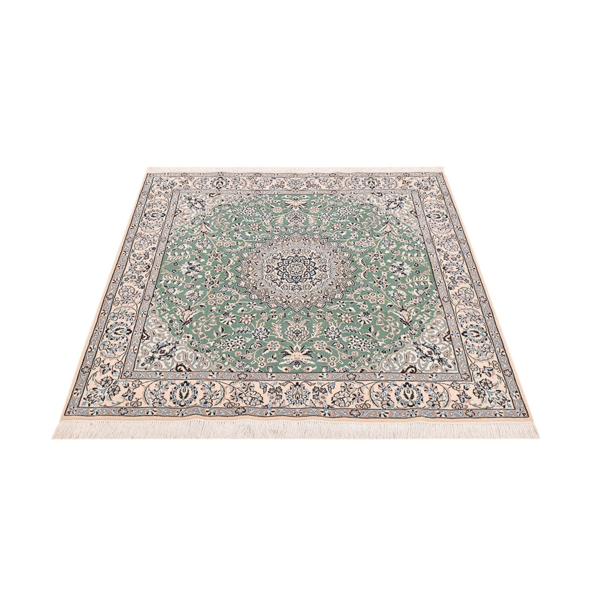 Perser Rug - Nain - Royal square  - 152 x 149 cm - light green