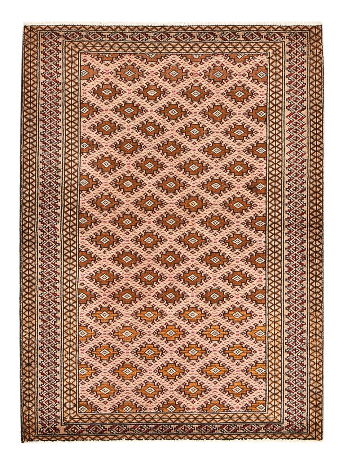 Turkaman Rug - 132 x 97 cm - light red