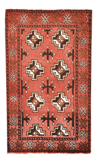 Turkaman Rug - 100 x 58 cm - light red