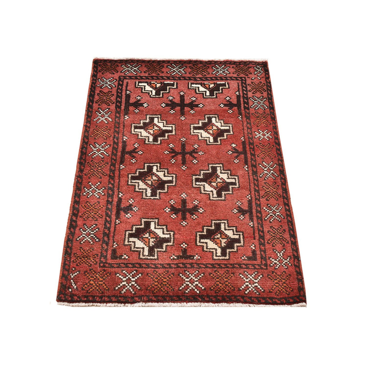 Turkaman Rug - 100 x 58 cm - light red