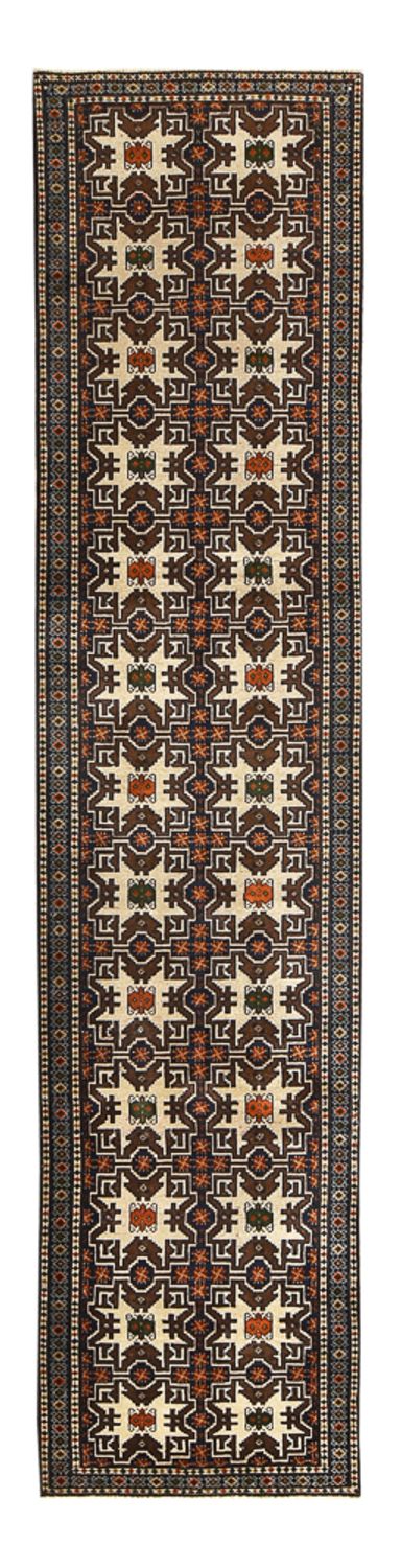 Runner Turkaman Rug - 366 x 79 cm - dark beige