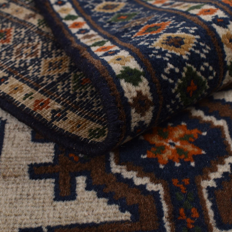 Runner Turkaman Rug - 366 x 79 cm - dark beige