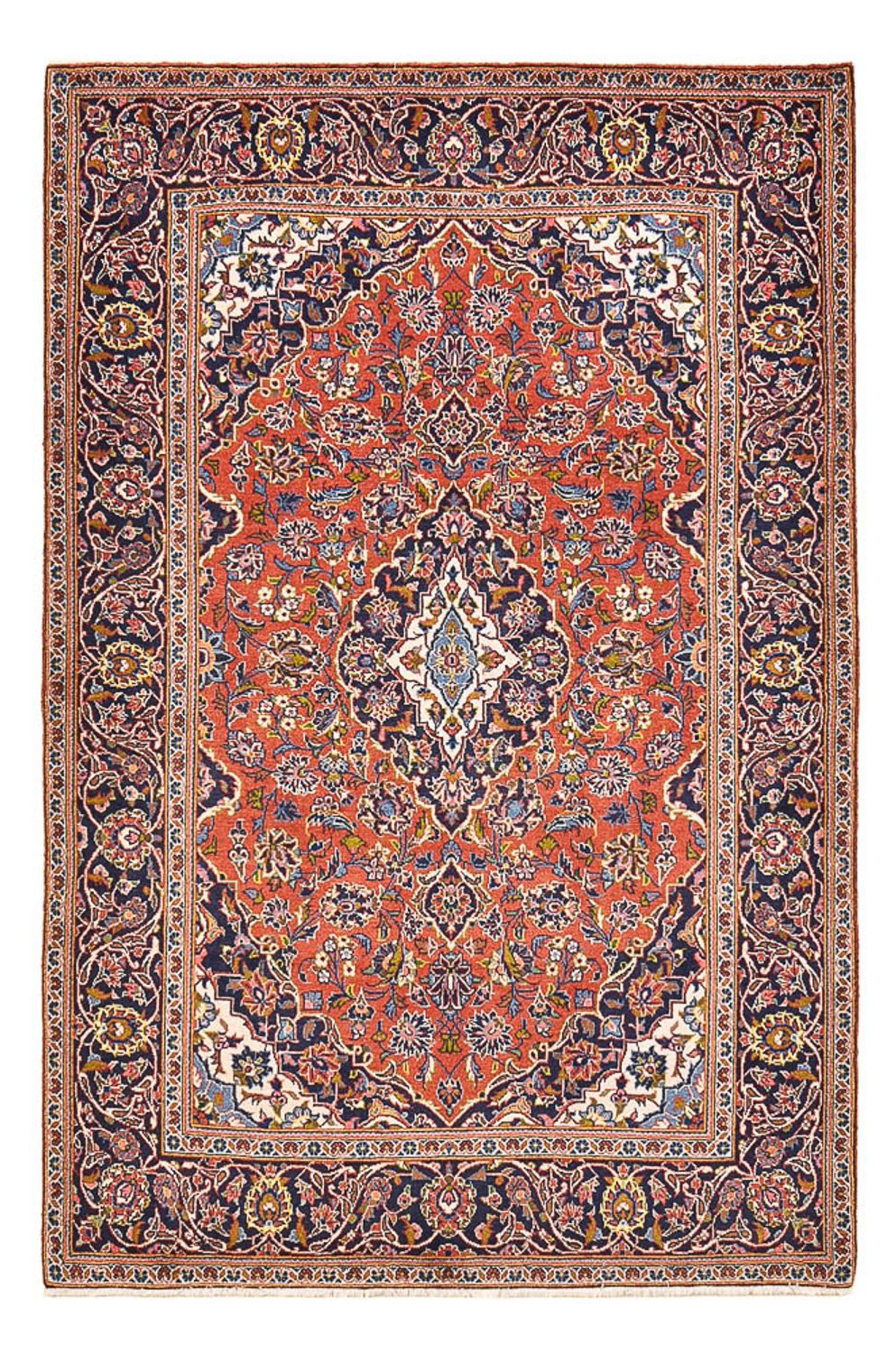 Perser Rug - Keshan - 210 x 140 cm - light red