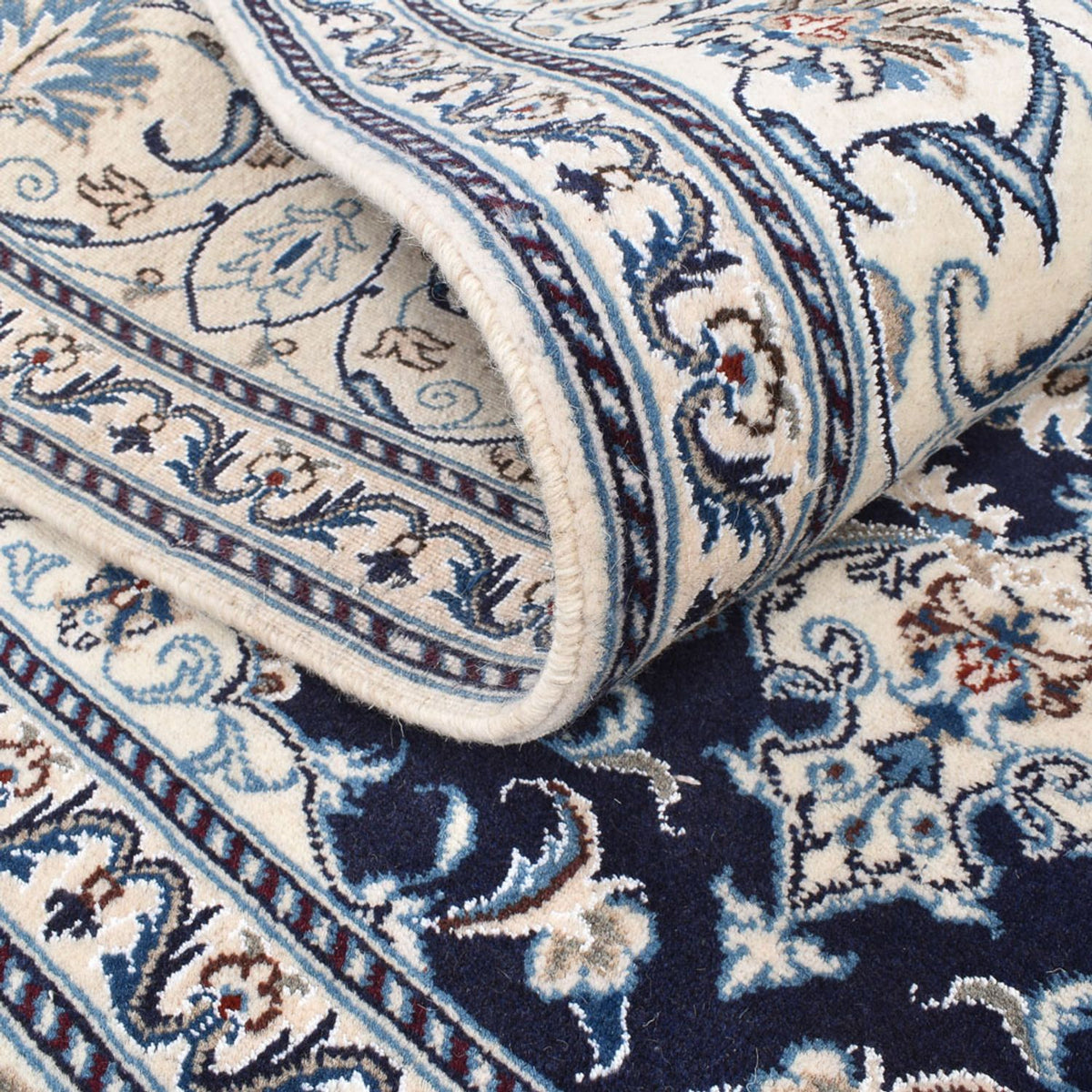 Perser Rug - Nain square  - 198 x 195 cm - dark blue