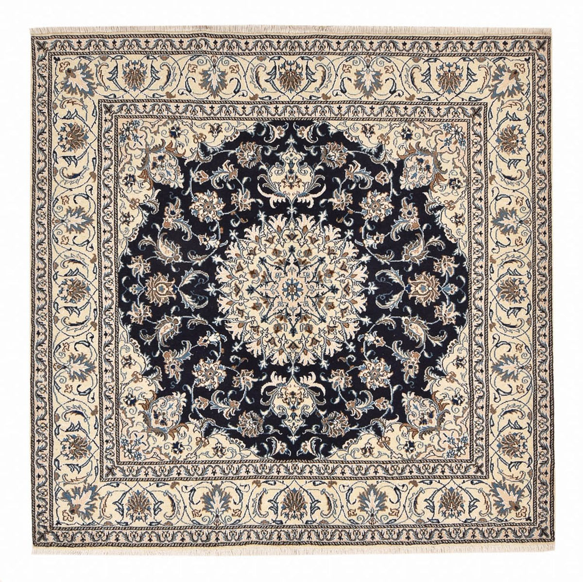 Perser Rug - Nain square  - 195 x 193 cm - dark blue