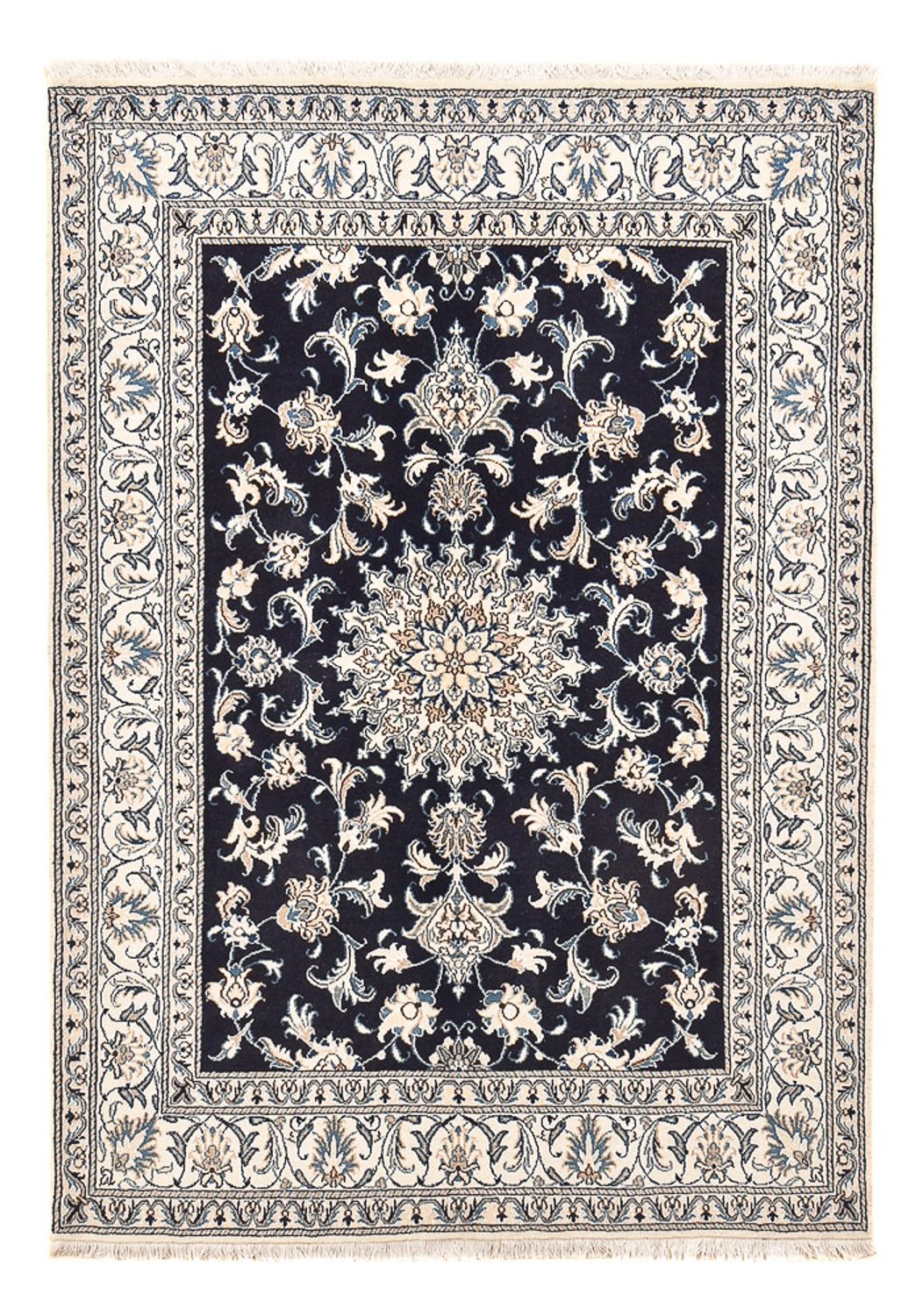 Perser Rug - Nain - 207 x 146 cm - dark blue