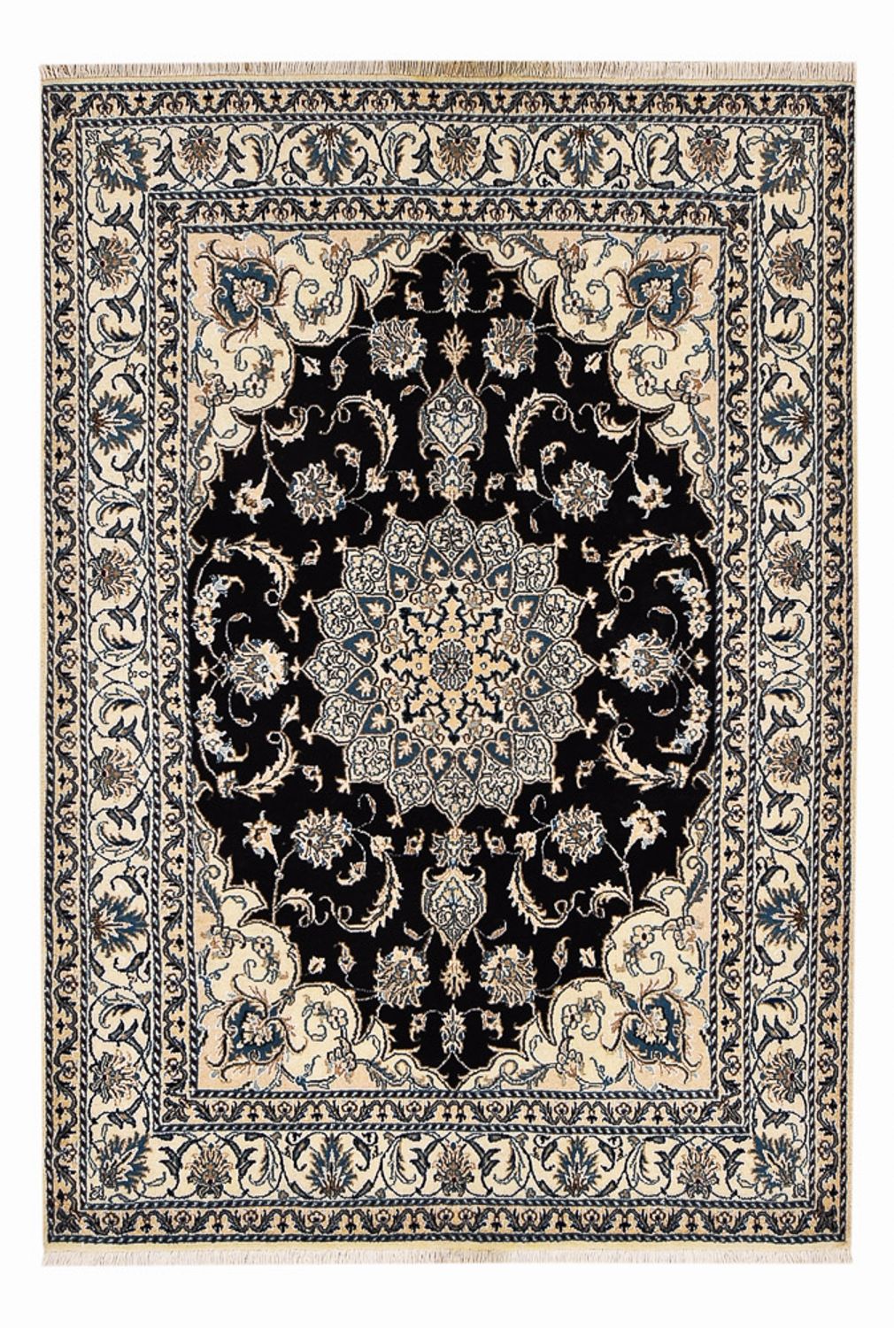 Perser Rug - Nain - 210 x 149 cm - dark blue