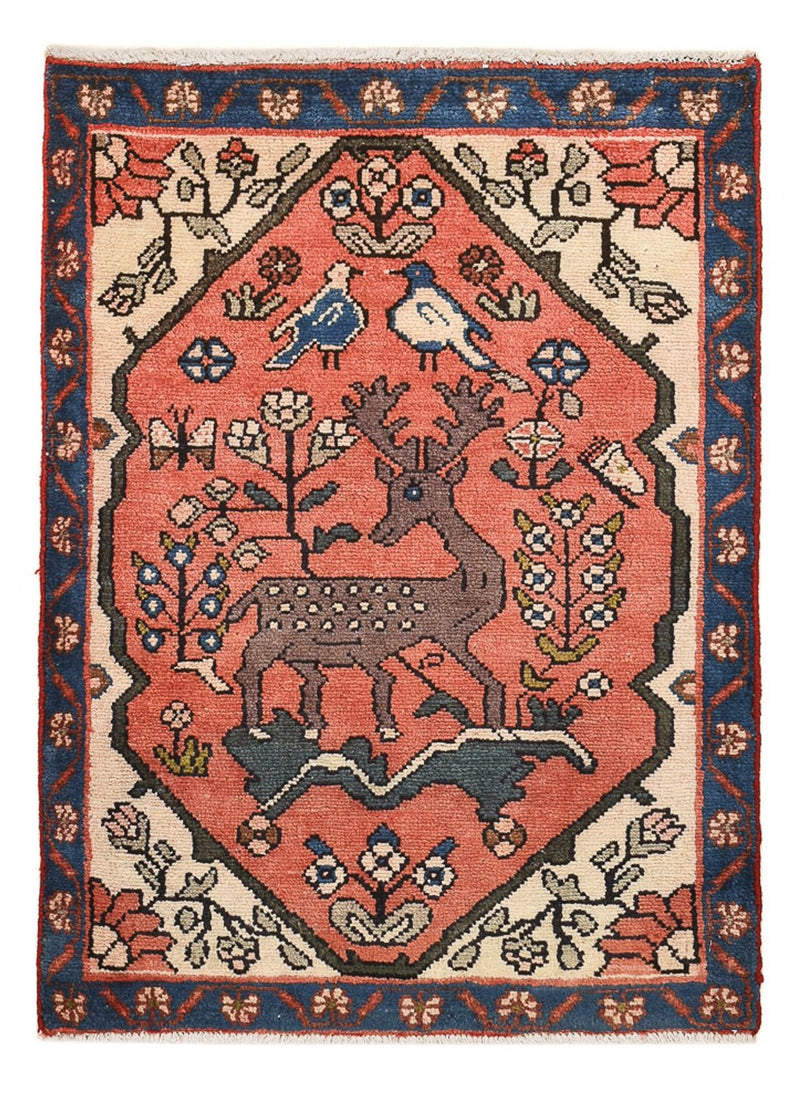 Perser Rug - Nomadic - 92 x 67 cm - light red