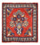 Perser Rug - Nomadic square  - 53 x 53 cm - red