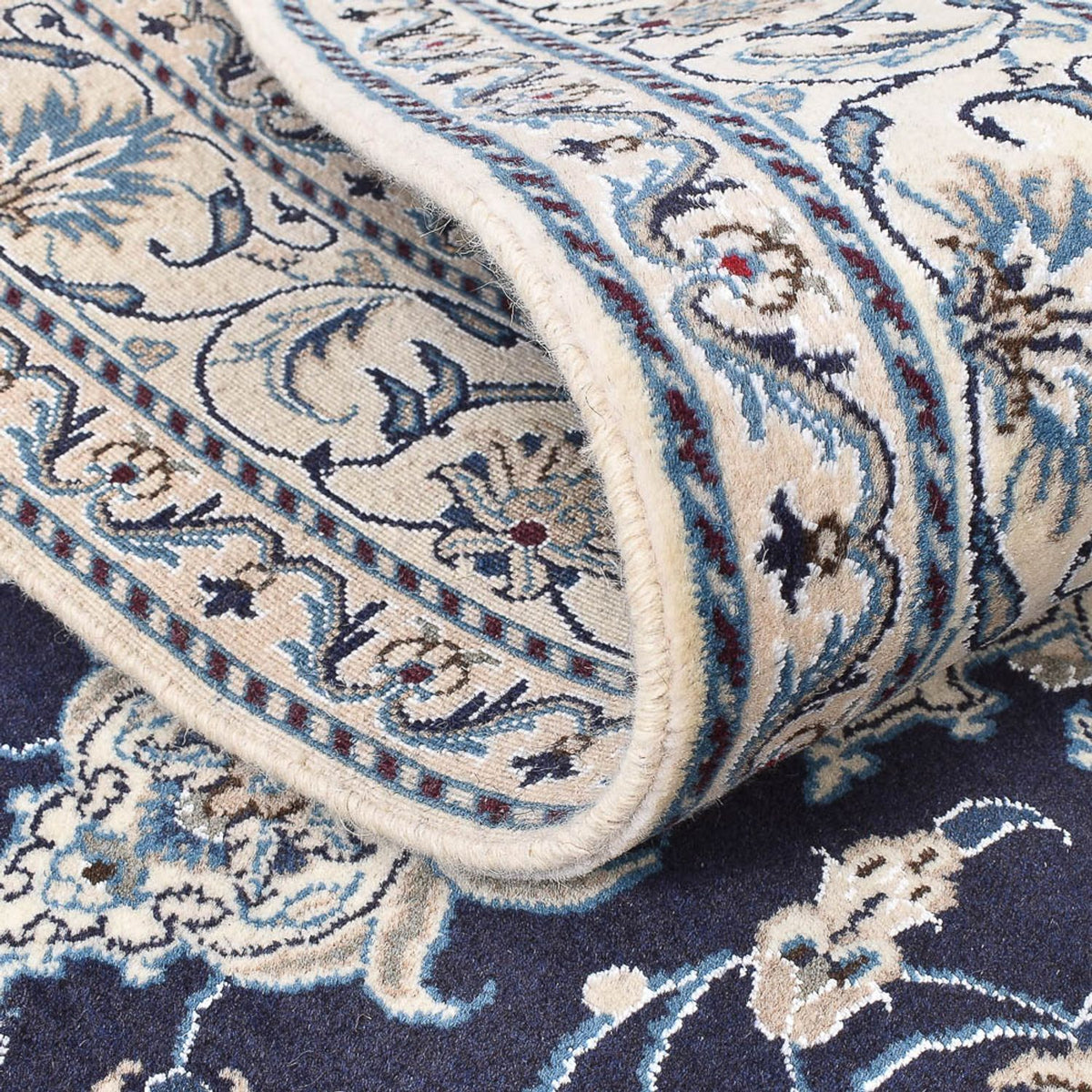 Perser Rug - Nain - 198 x 149 cm - dark blue