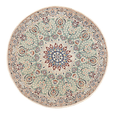 Perser Rug - Nain - Royal round  - 139 x 139 cm - light green