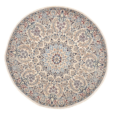 Perser Rug - Nain - Royal round  - 136 x 136 cm - grey