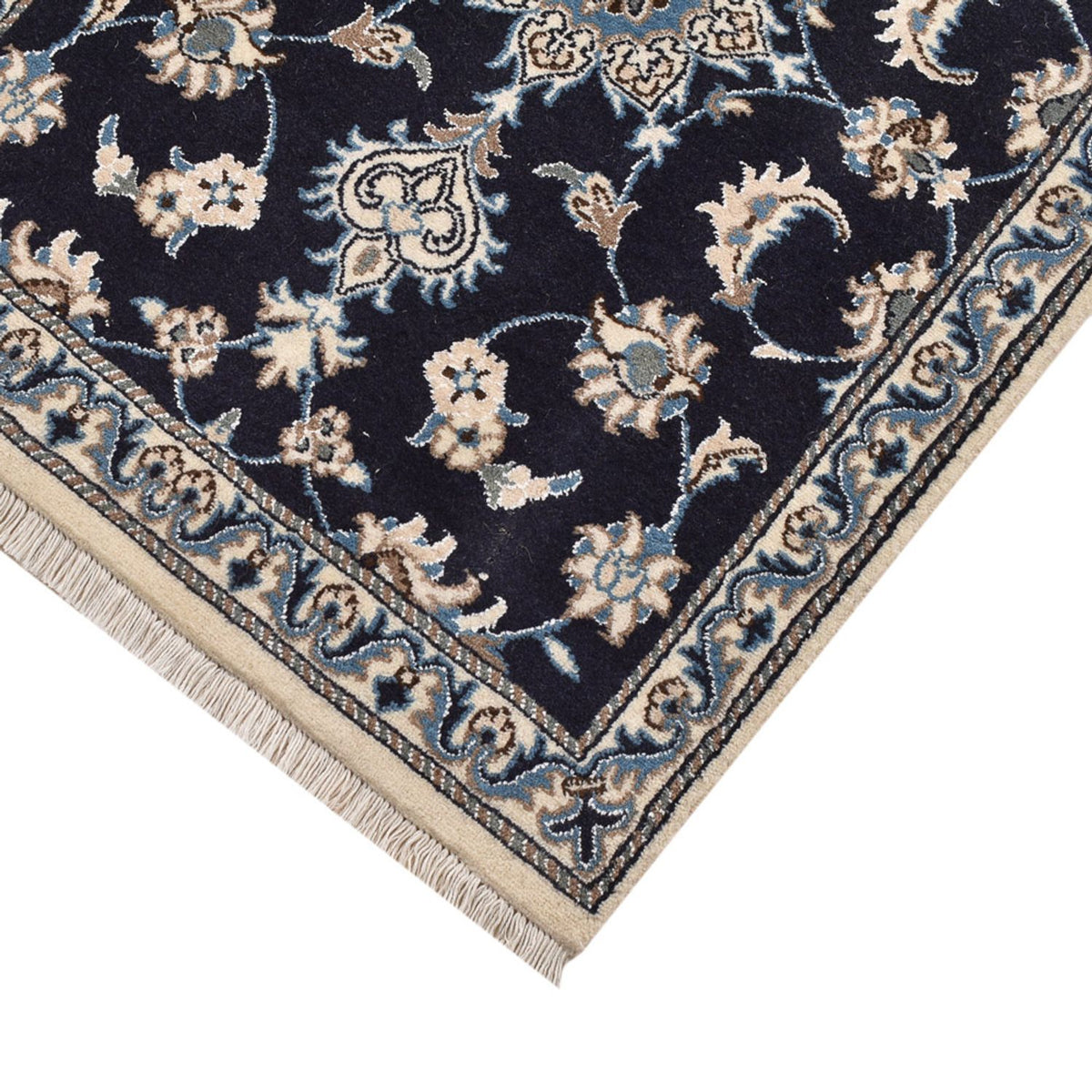 Runner Perser Rug - Nain - 200 x 79 cm - dark blue