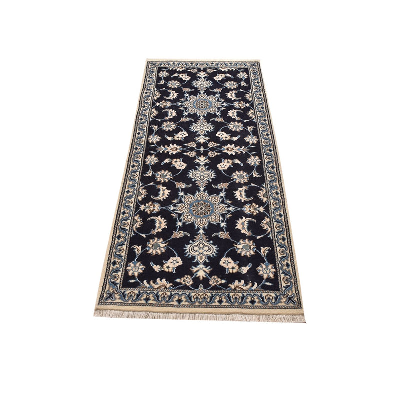 Runner Perser Rug - Nain - 200 x 79 cm - dark blue