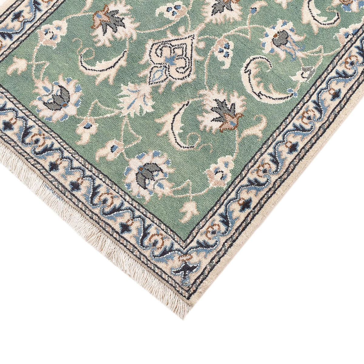 Perser Rug - Nain - 139 x 66 cm - light green