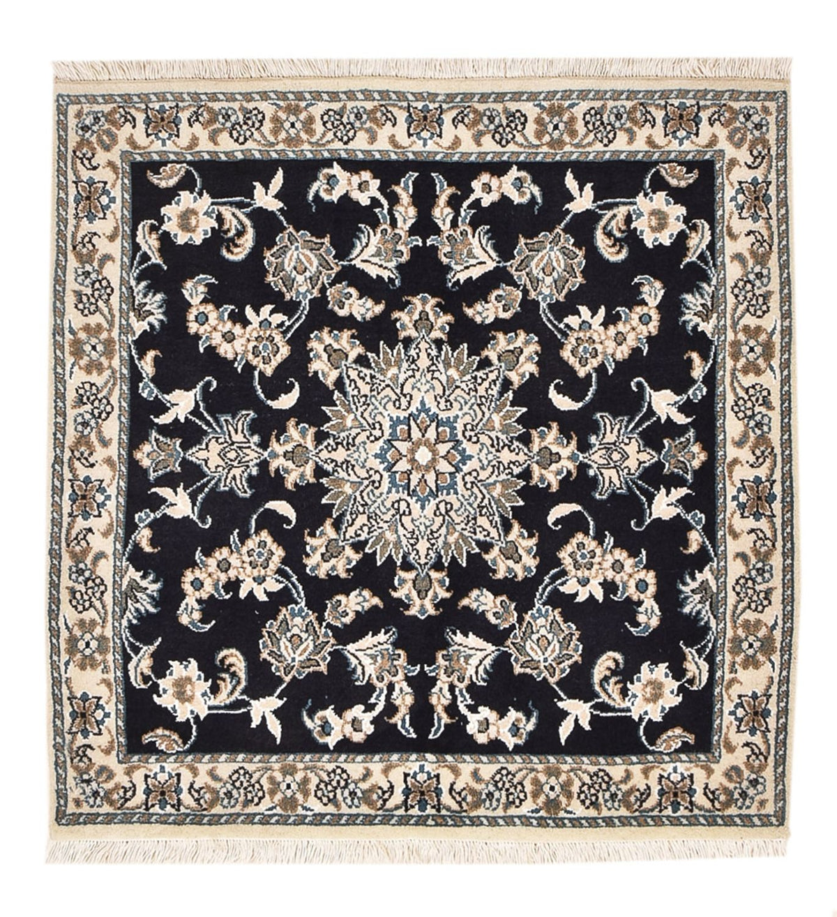 Perser Rug - Nain square  - 100 x 100 cm - dark blue