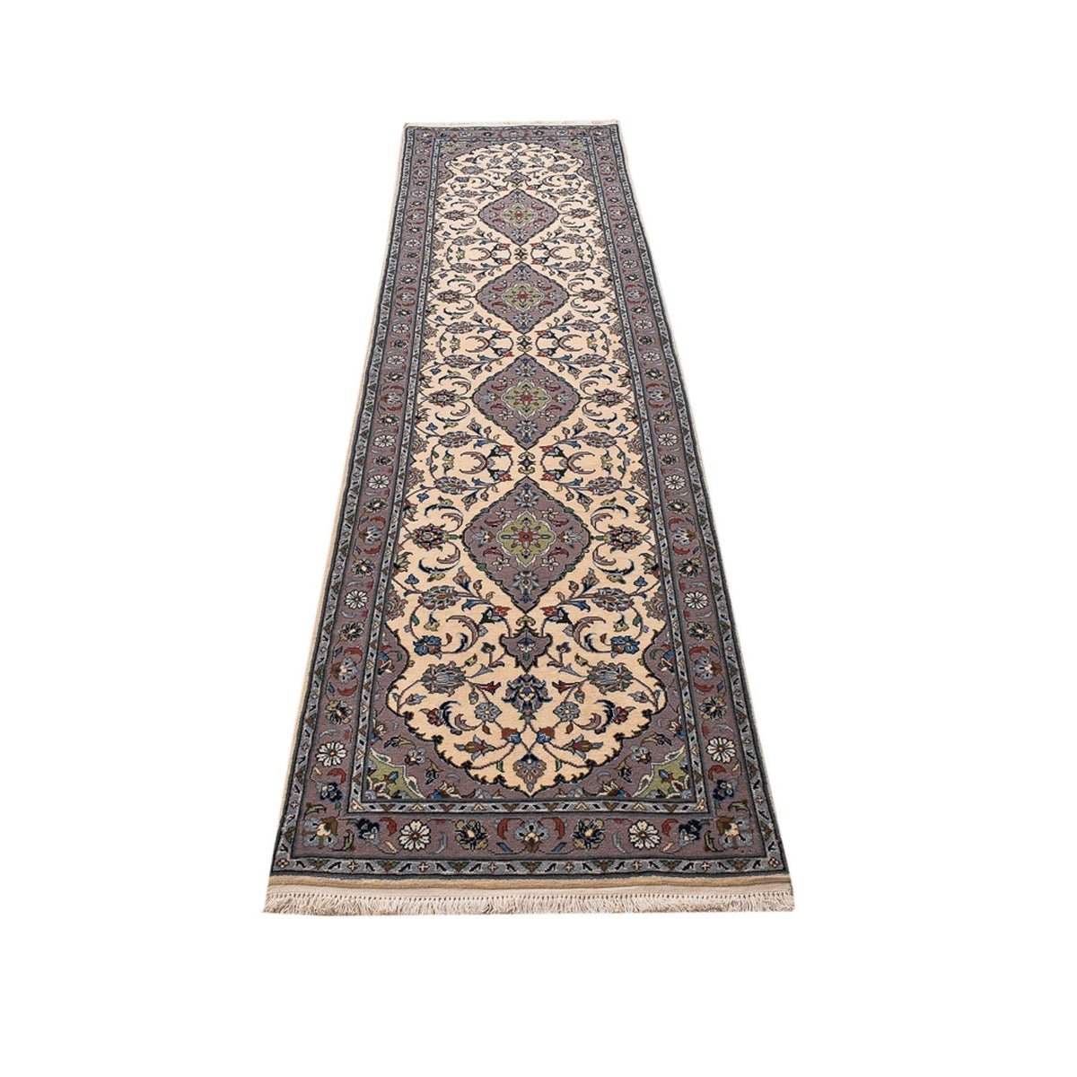 Runner Perser Rug - Keshan - 308 x 80 cm - beige