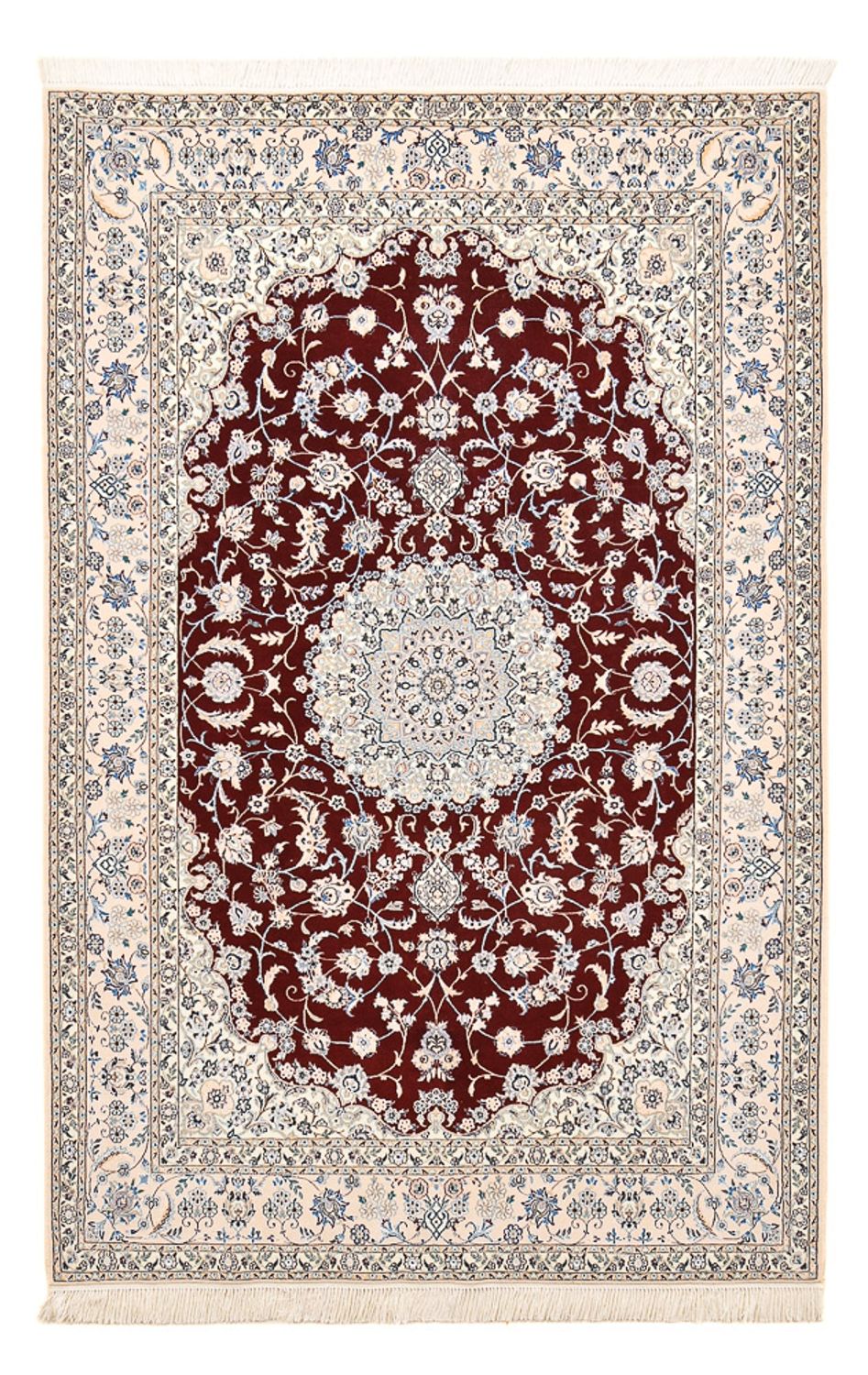Perser Rug - Nain - Premium - 236 x 150 cm - dark red