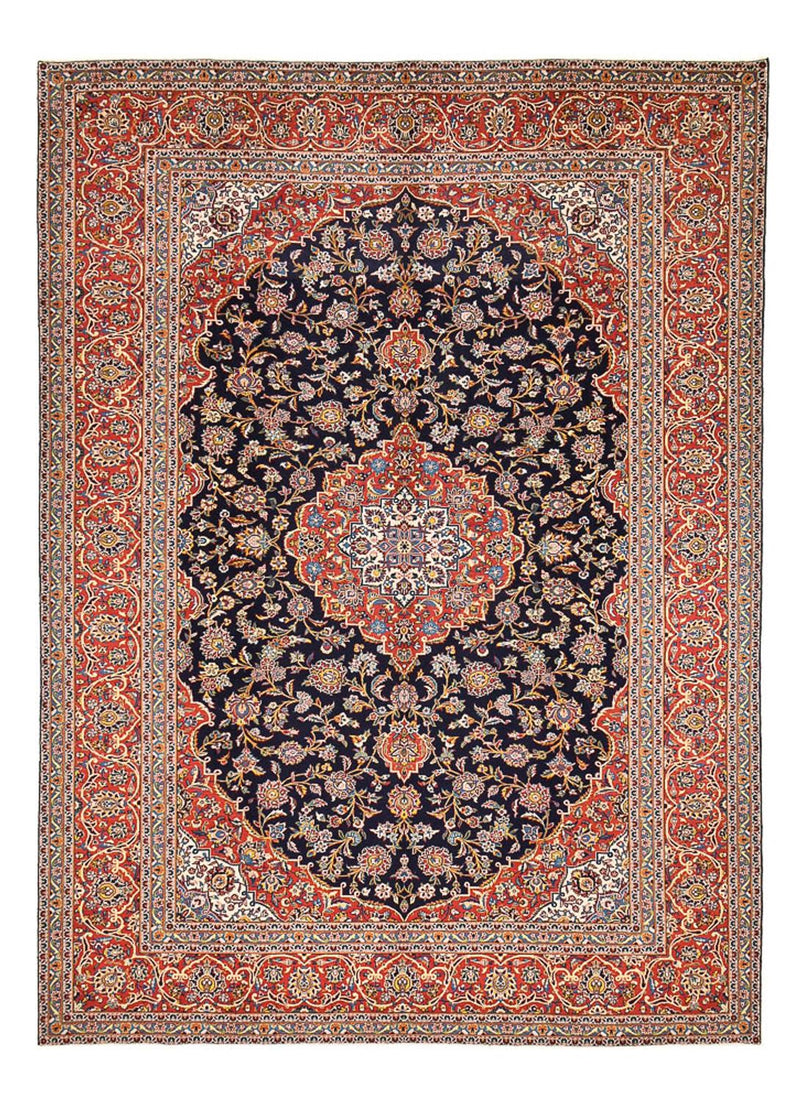 Perser Rug - Keshan - 398 x 295 cm - dark blue