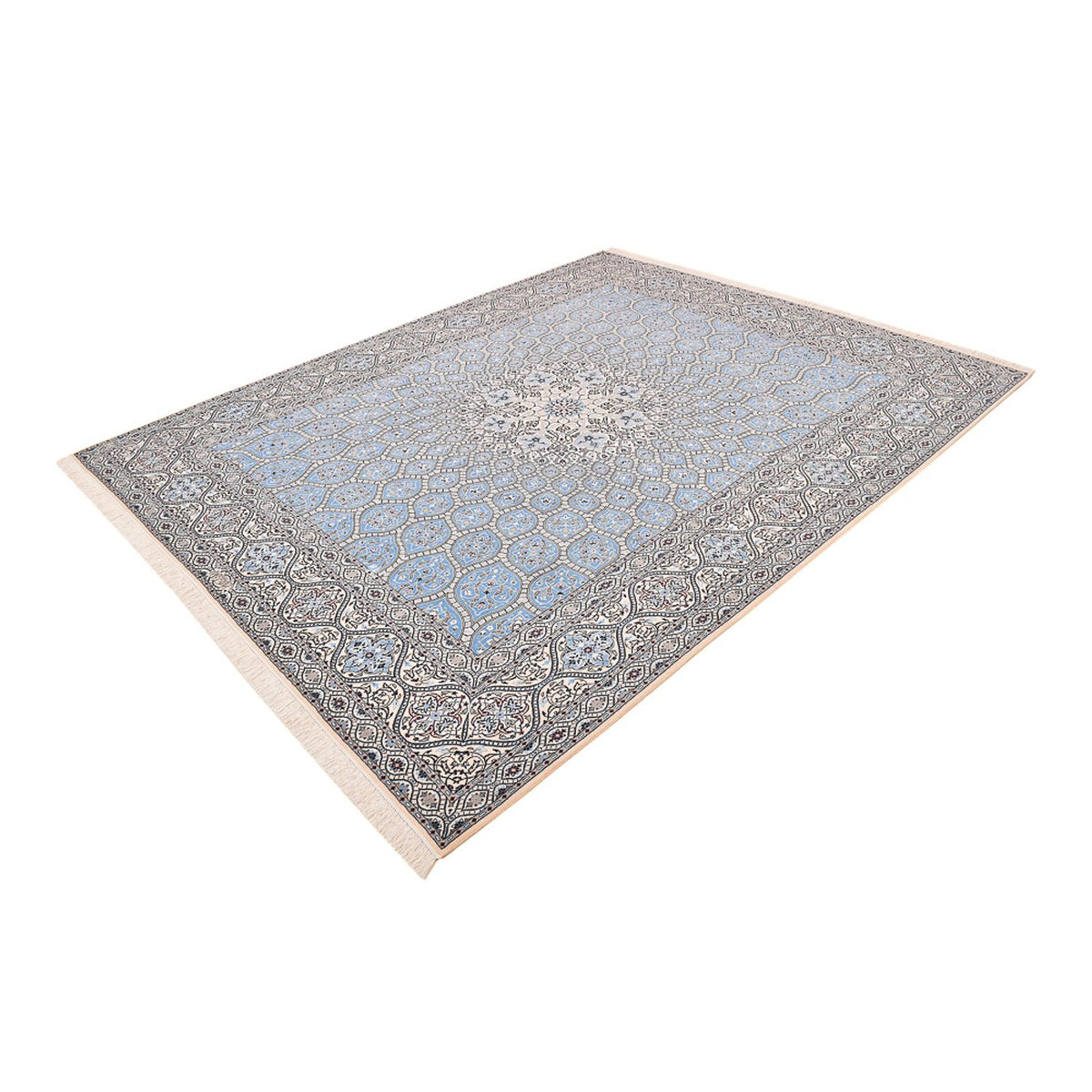 Perser Rug - Nain - Premium - 314 x 253 cm - light blue