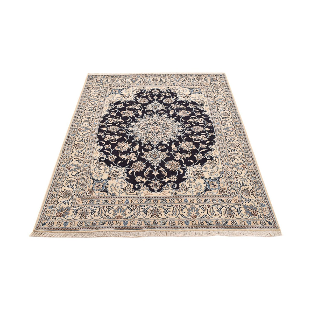 Perser Rug - Nain - 199 x 145 cm - dark blue