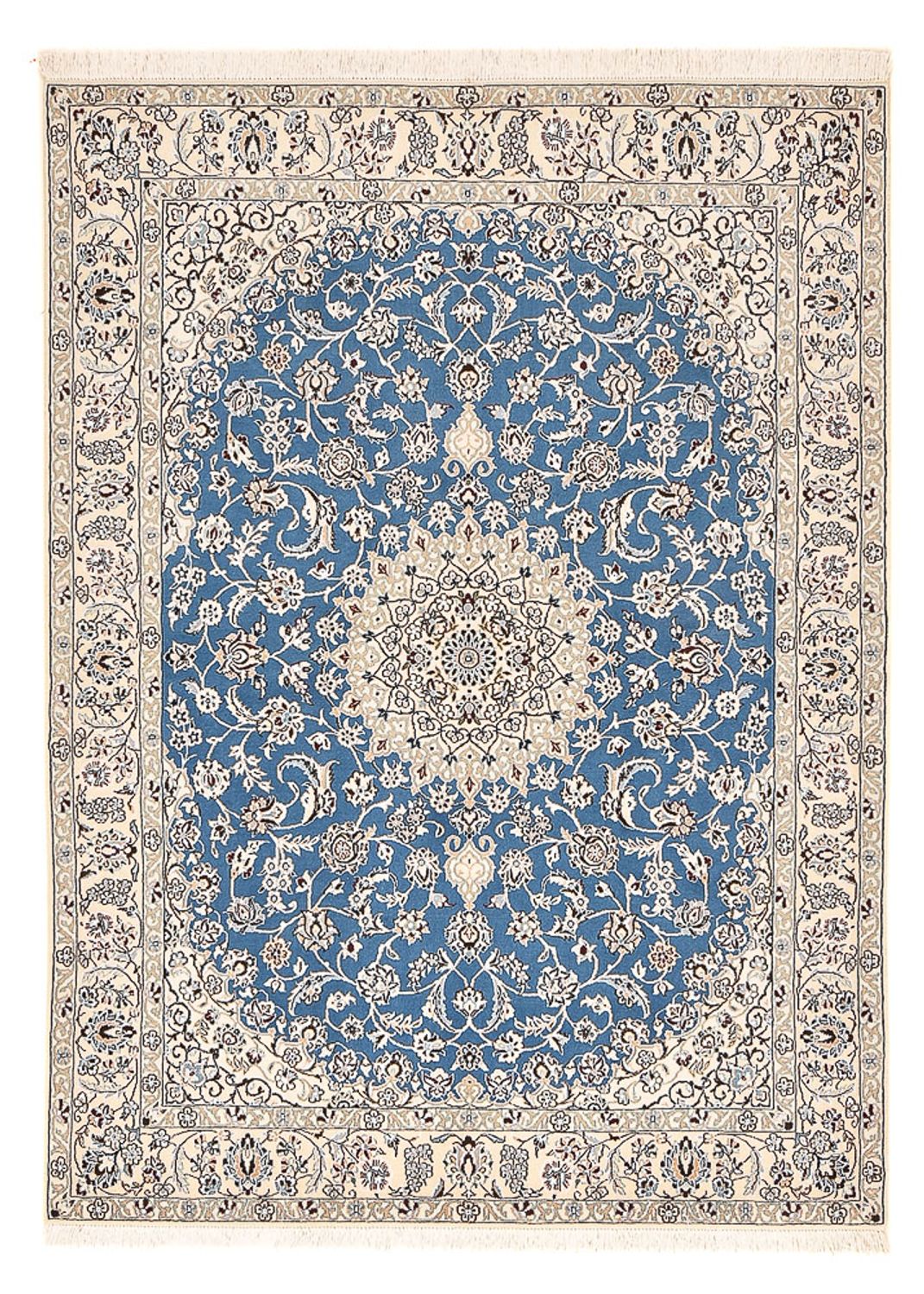 Perser Rug - Nain - Royal - 201 x 149 cm - light blue