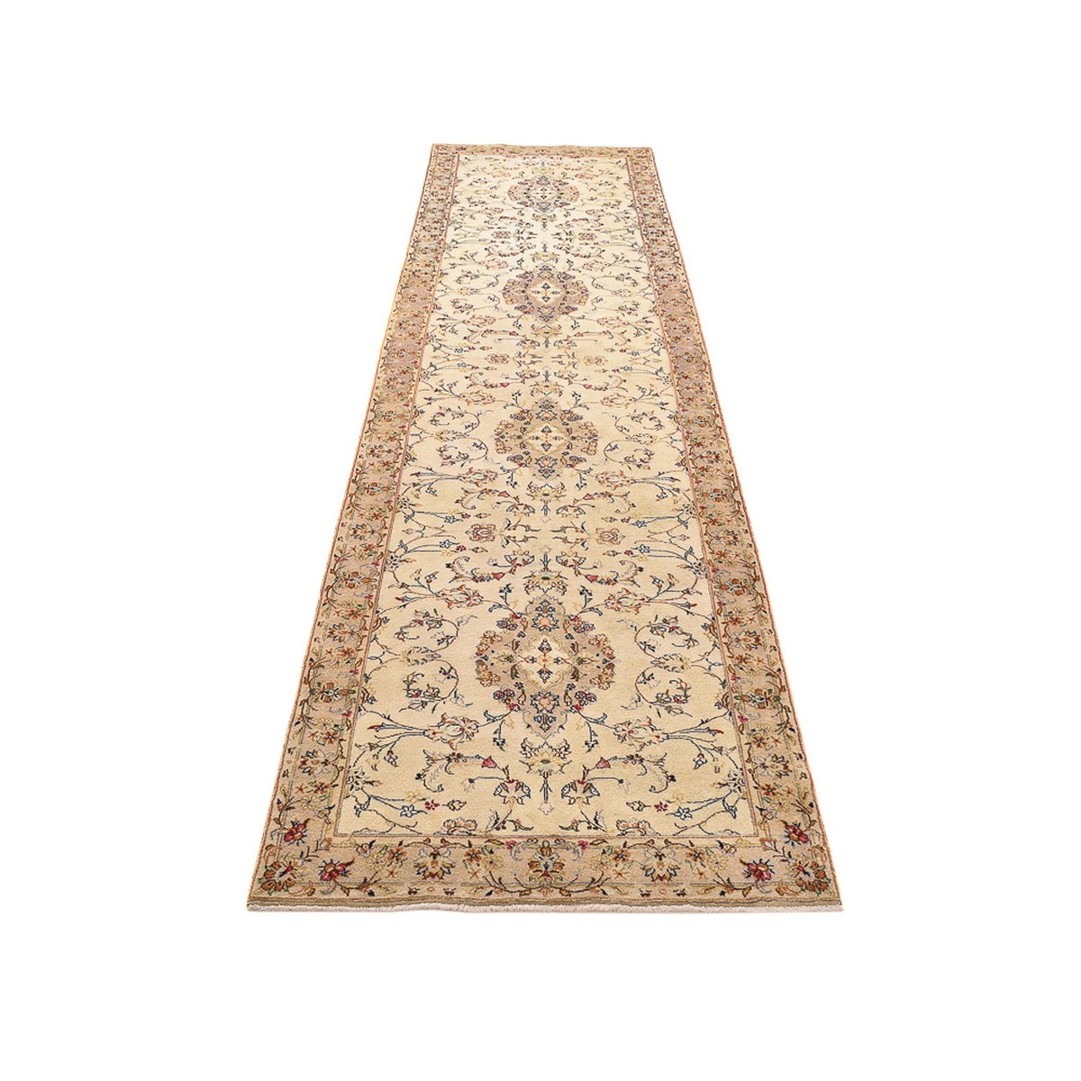 Runner Perser Rug - Keshan - 385 x 98 cm - beige