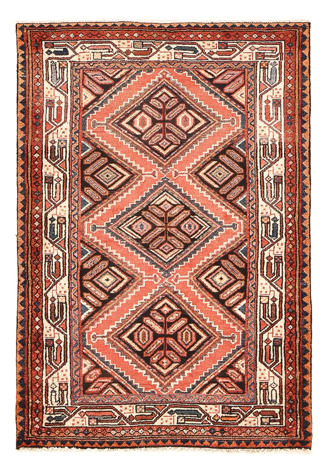 Perser Rug - Nomadic - 140 x 97 cm - light red