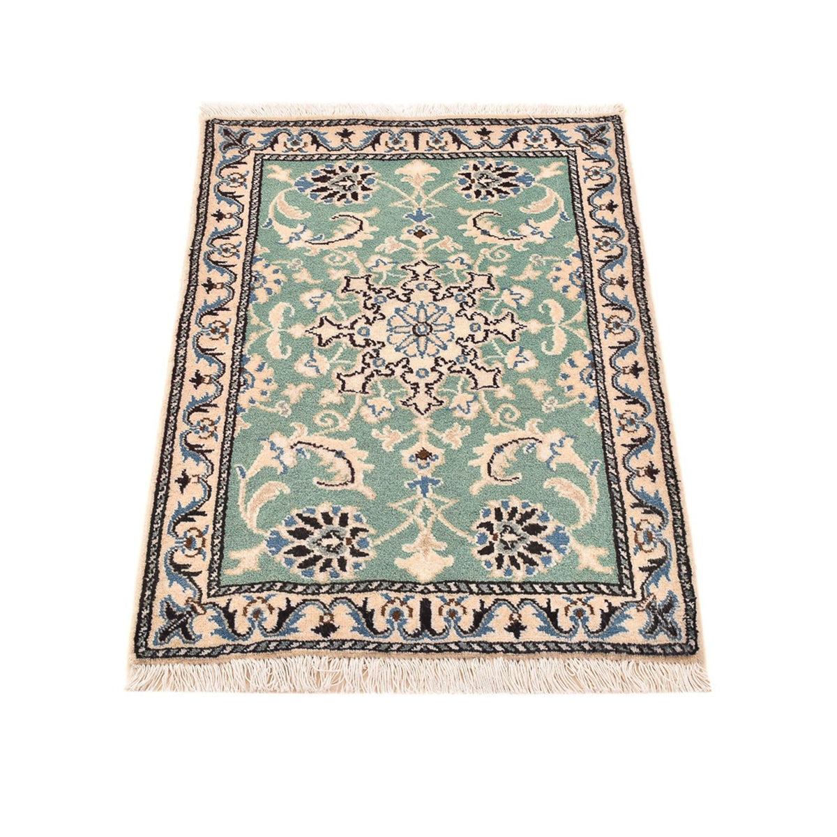 Perser Rug - Nain - 87 x 59 cm - light green