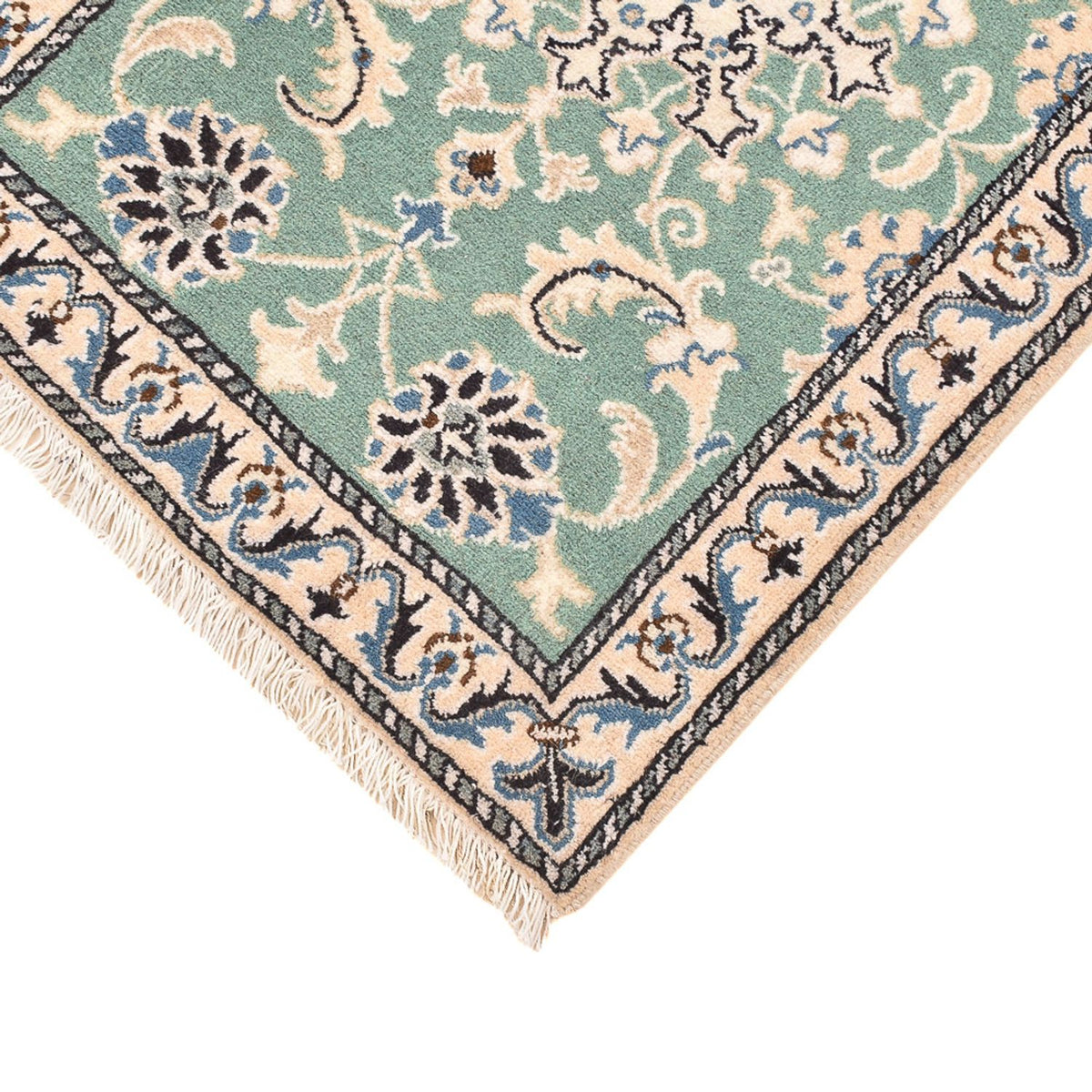 Perser Rug - Nain - 89 x 60 cm - light green