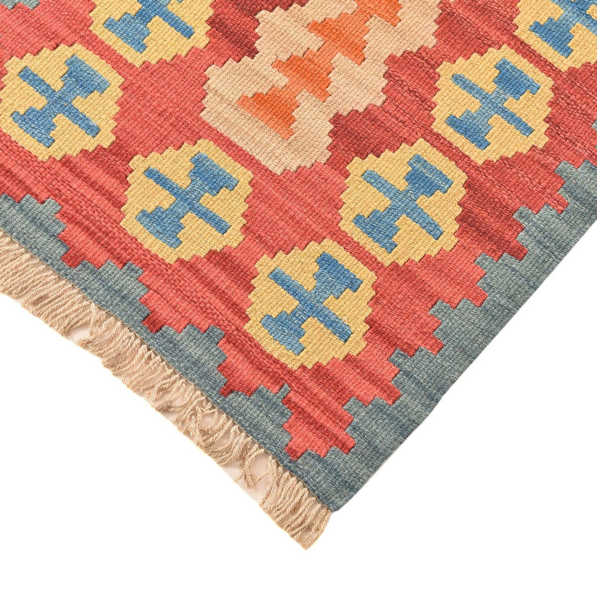 Runner Kelim Rug - Oriental - 201 x 58 cm - multicolored