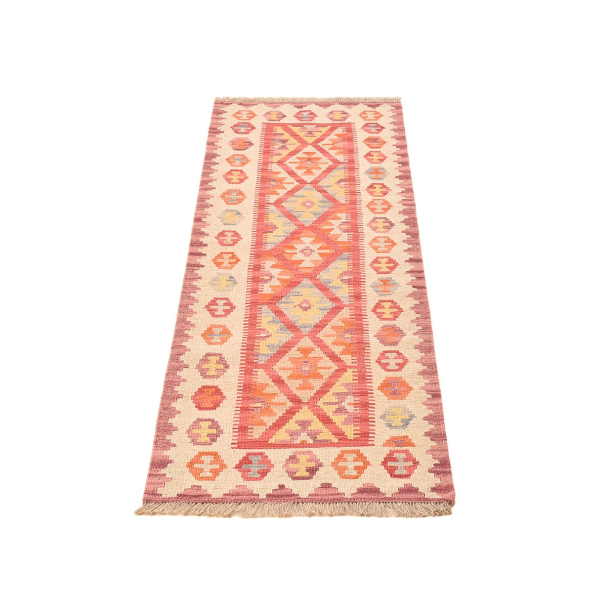 Runner Kelim Rug - Oriental - 201 x 60 cm - multicolored